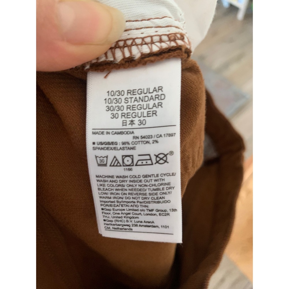 Gap Soft Vintage Slim Corduroy Pants Cognac Brown Womens 10/30 Mid Rise Straight - Picture 6 of 8